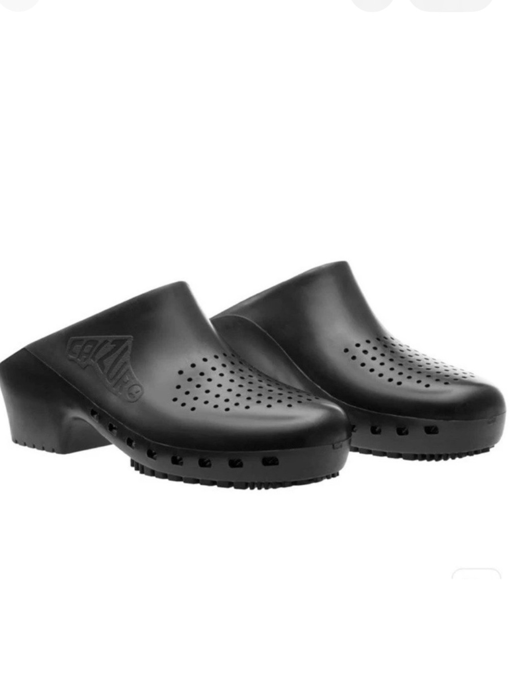 CALZURO | Black Classic Clogs With Holes